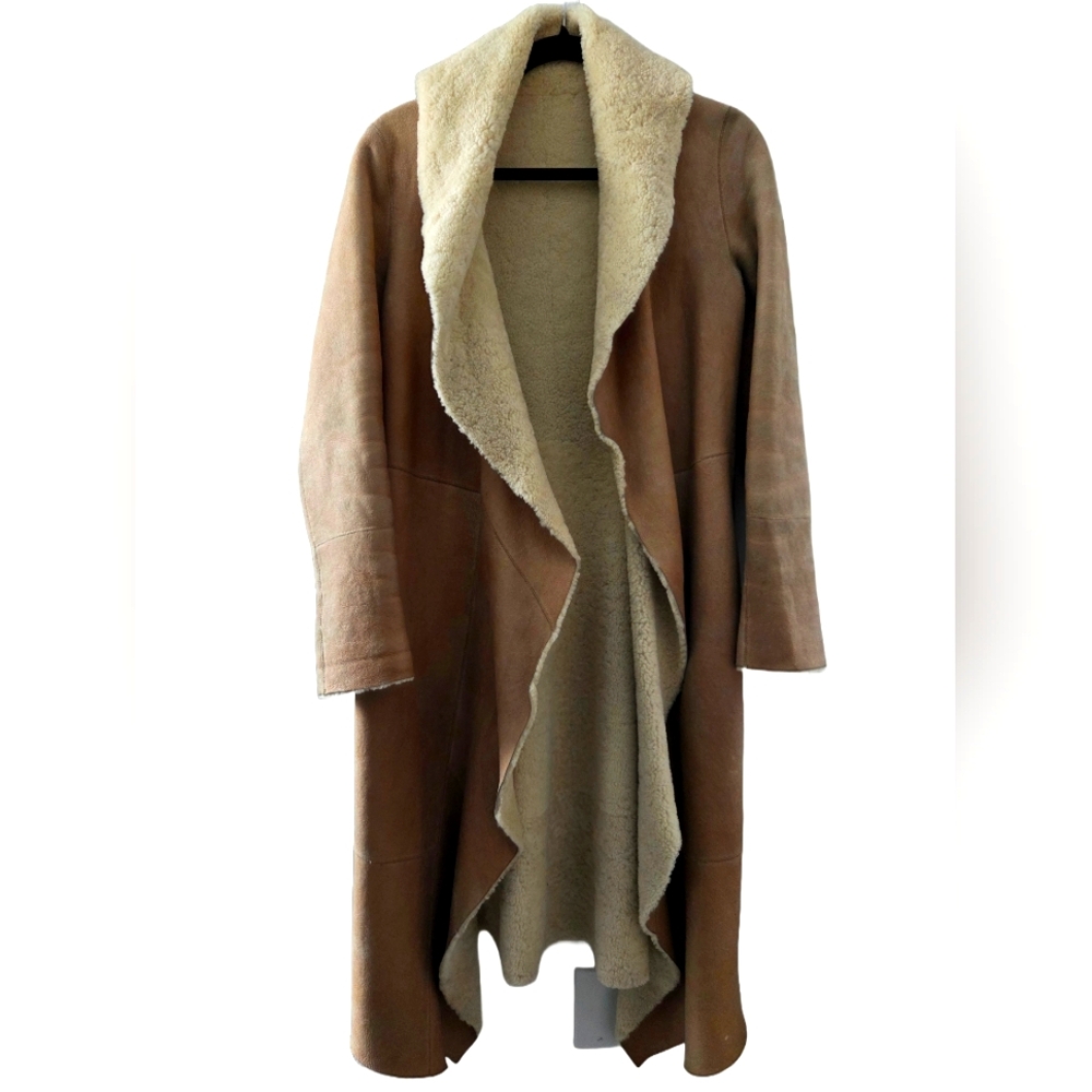 DKNY- Women's Tan Shearling Coat